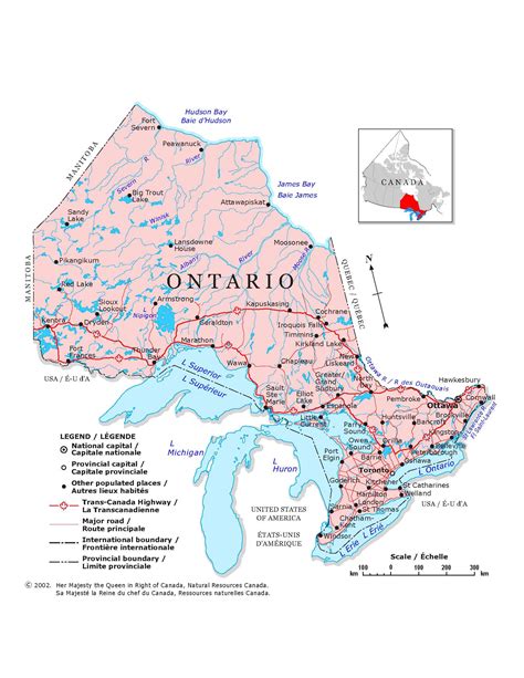 cities ontario|Map of Ontario with cities and towns.